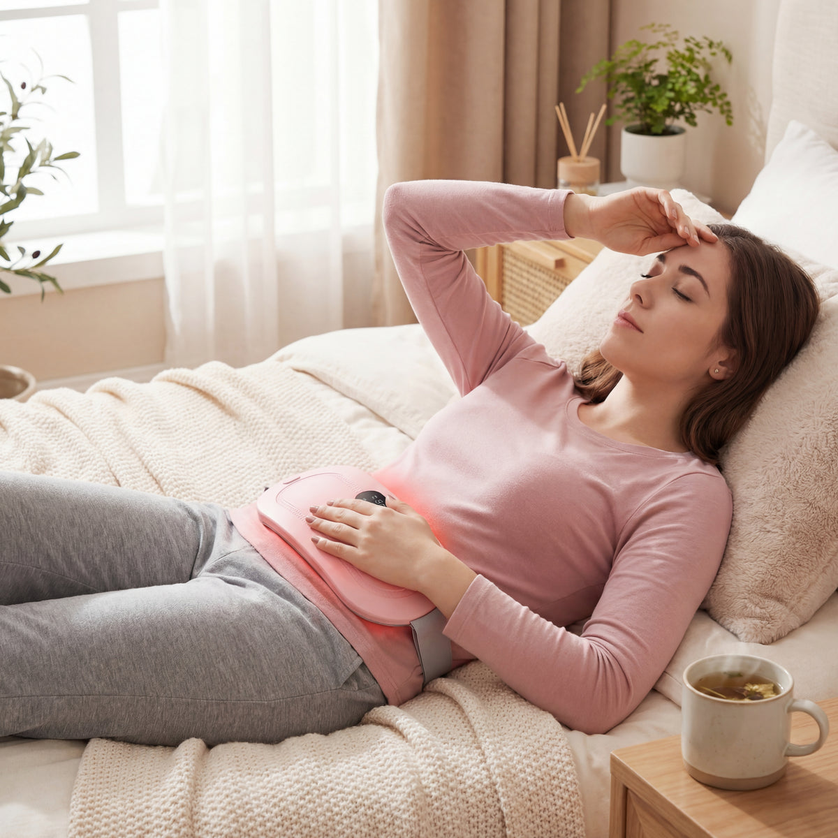 LunaFlow™ | Heating & Massaging Menstrual Cramp Relief Belt